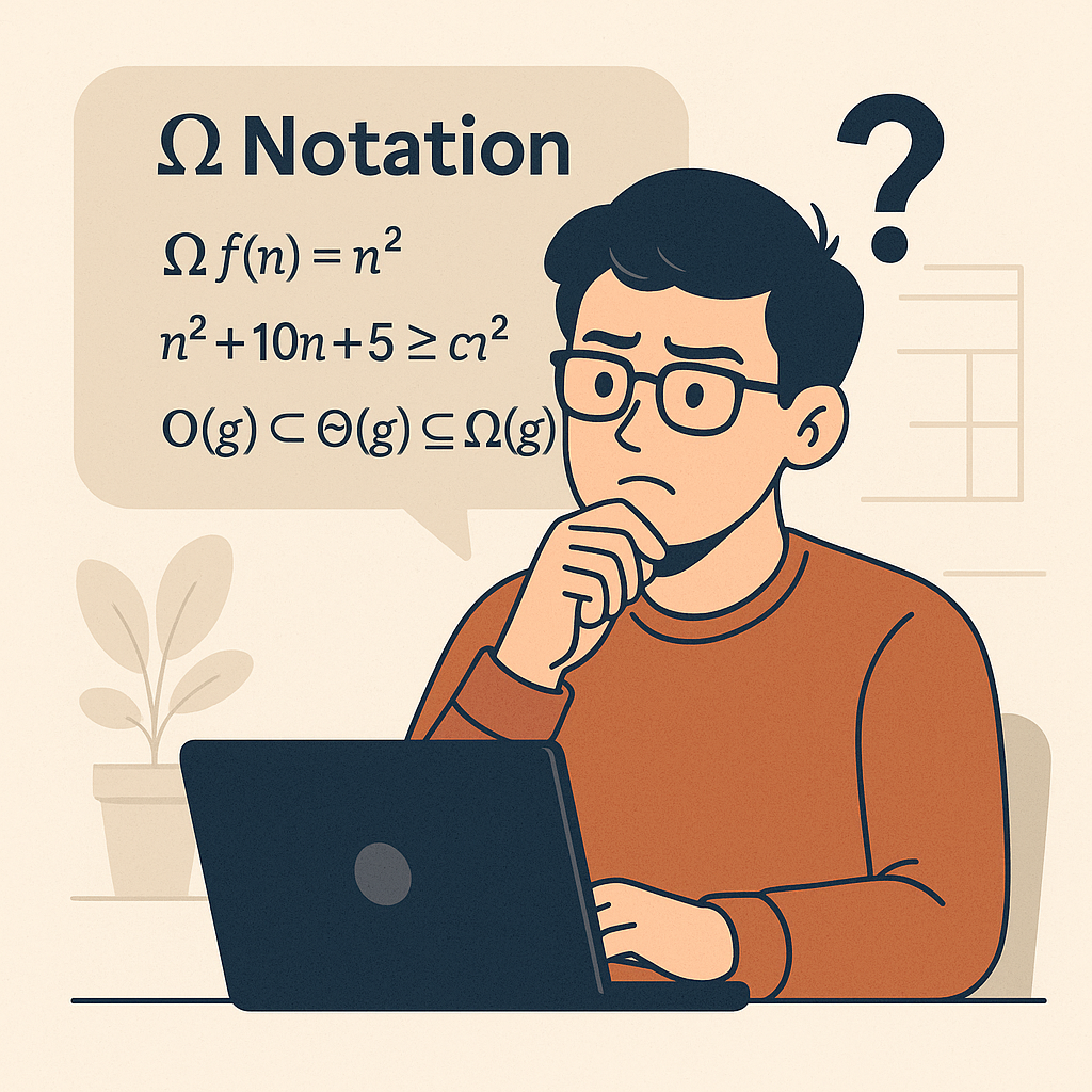 Ω (Omega) Notation — The Asymptotic Lower Bound