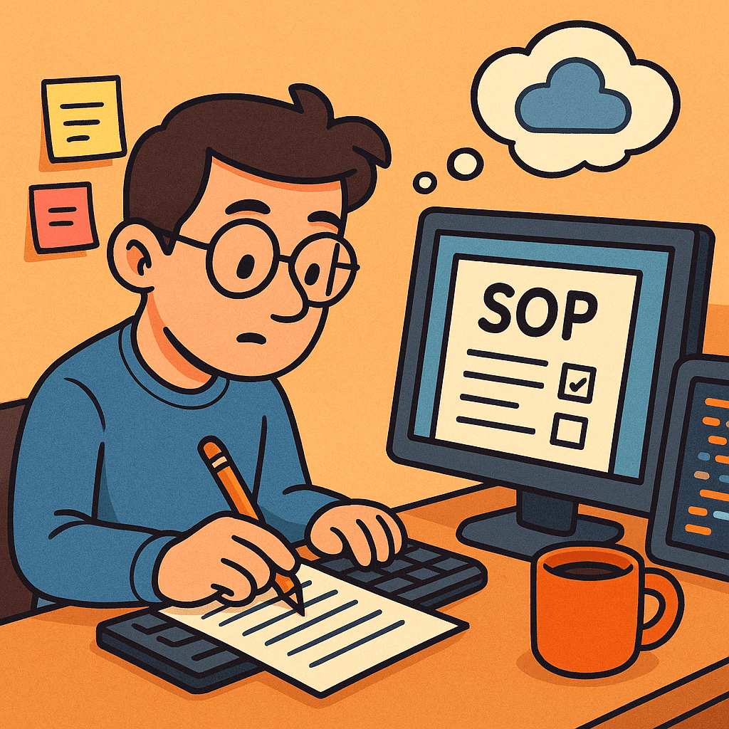 Writing a SOP document for a software